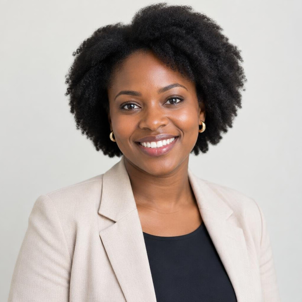 Studio portrait of a female software developer